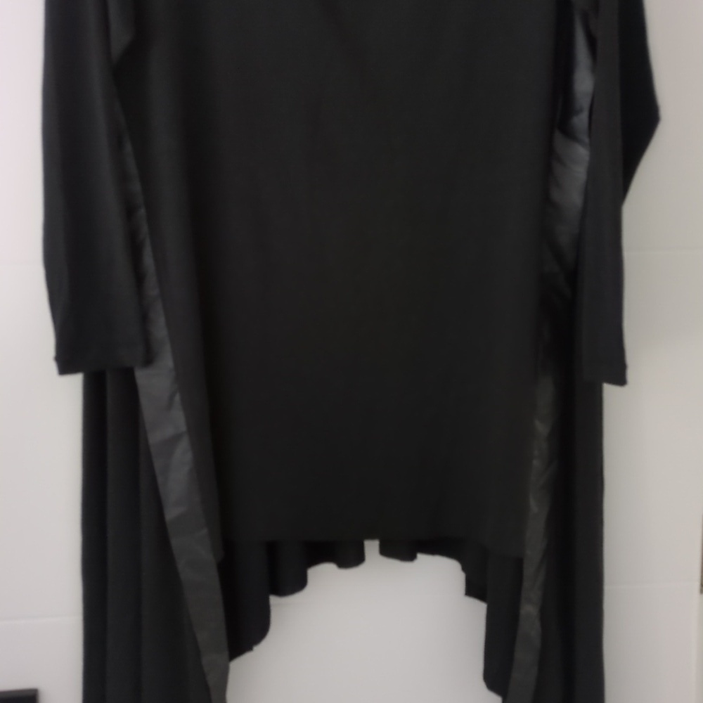 Black Asymmetrical minimalist lagenlook avant garde tunic dress Art To Wear - Picture 4 of 8